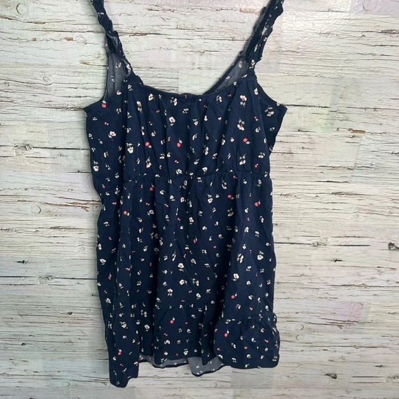 Banana republic blue floral dress size large petite - Picture 6 of 8